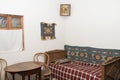Interior of the house of the East Slavic peoples of the late 19th and early 20th centuries, interior of an old house, interior of Royalty Free Stock Photo
