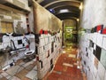 an interior of the Hundertwasser public toilet in Kawakawa town in the Northland region of New Zealand