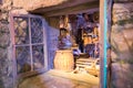 Interior of Hut, house of Hagrid. Decoration of Warner Brothers Studio. UK