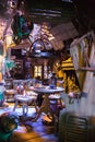 Interior of Hut, house of Hagrid. Decoration of Warner Brothers Studio. UK