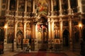 Interior, the iconostasis in the Orthodox Church Royalty Free Stock Photo
