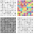 100 interior icons set vector variant Royalty Free Stock Photo