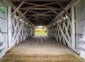 The interior of the Imes Covered Bridge, Madison County, Iowa Royalty Free Stock Photo