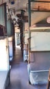 The interior of a Indian Rail coach