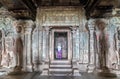 Interior of Indra Sabha temple at Ellora Caves, India Royalty Free Stock Photo
