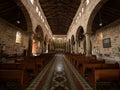 Interior inside of Barichara Cathedral Catedral de la inmaculada concepcion church religious site in Colombian town city