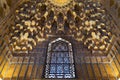 Interior inside the old ancient uzbek tomb - Amir Temur maqbarasi, GoÃ¢â¬Ëri Amir in Uzbekistan Royalty Free Stock Photo