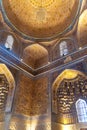 Interior inside the old ancient uzbek tomb - Amir Temur maqbarasi, GoÃ¢â¬Ëri Amir in Uzbekistan Royalty Free Stock Photo