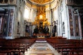 Interior inside the st peters basilica catholic church in the vatican city in rome Royalty Free Stock Photo