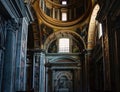 Interior inside the st peters basilica catholic church in the vatican city in rome, Royalty Free Stock Photo