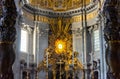 Interior inside the st peters basilica catholic church in the vatican city in rome