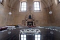 Interior of the Izaak Synagogue in Kazimierz reflected in glass on the bimah, Krakow Poland Royalty Free Stock Photo