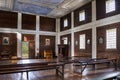 The interior of the Jesuit mission at Cataldo, Idaho, in the Silver Valley, the oldest building in Idaho built in 1850