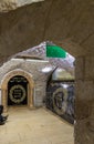 Interior of the Jewish part of the tomb of the prophet Samuel located on Mount of Joy near Jerusalem in Israel