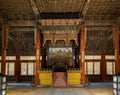 Interior of Junghwajeon, the main hall of Deoksugung, a palace for Korea`s royal family in Joseon dynasty in Seoul, South Korea