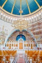 interior of the Katedralja building "ngjallja and Krishtit"
 capital Tirana in Albania. Royalty Free Stock Photo