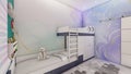 Interior for kids bedroom realistic 3d visualization Royalty Free Stock Photo