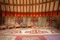 Interior of King's grand Ger inMongolia Royalty Free Stock Photo