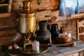 Interior of kitchen room in russian traditional Royalty Free Stock Photo