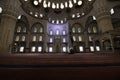 Interior of Kocatepe Mosque in Ankara. Islamic background photo Royalty Free Stock Photo