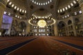 Interior of Kocatepe Mosque in Ankara. Islamic background photo Royalty Free Stock Photo