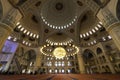 Interior of Kocatepe Mosque in Ankara. Islamic or ramadan background photo Royalty Free Stock Photo