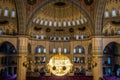 Interior of the Kocatepe mosque in Ankara Royalty Free Stock Photo
