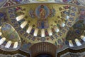 Interior of the Kronstadt Naval Cathedral of Saint Nicholas near the Saint-Petersburg, Russia. Royalty Free Stock Photo
