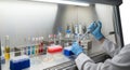 Lab Hood Interior with Sample Preparation in a Well Lit Laboratory Environment Precision Dispensing Experimentation Research and Royalty Free Stock Photo