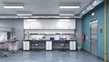 Interior of laboratory workplace, bohemian laboratory Royalty Free Stock Photo