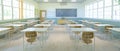 interior of a large modern school classroom Royalty Free Stock Photo