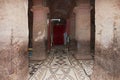 Interior of the largest rock-hewn church Bet Medhane Alem House of the Saviour of the World in Lalibela, Ethiopia