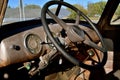 Interior of late 40`s Chevy pickup Royalty Free Stock Photo