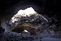 Interior Lava Tube Cave With Many Skylights