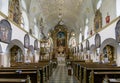 The interior of the Renaissance church of Archangel Michael in the village of Branna, Sumperk Czechia, Europe