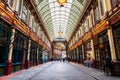 Interior of Leadenhall market in London