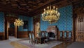 Interior of Lednice castle , Czech republic Royalty Free Stock Photo