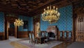 Interior of Lednice castle , Czech republic