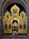 interior of the left parecclesion of Panteleimon Cathedral at New Athos Monastery
