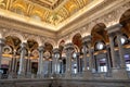 Interior of the Library of Congress in Washington D.C. Royalty Free Stock Photo