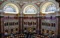 Interior of the Library of Congress in Washington D.C. Royalty Free Stock Photo