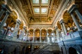 The interior of the Library of Congress, in Washington, DC. Royalty Free Stock Photo