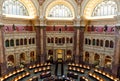 Interior of the Library of Congress in Washington DC, reading room