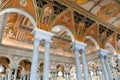 Interior of the Library of Congress in Washington DC, reading room Royalty Free Stock Photo