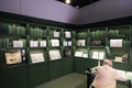 Interior with library of the Melbourne Immigration Museum in Australia