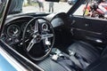 Interior of 1965 light blue Corvette coupe Royalty Free Stock Photo