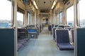 Interior of light rail train car Royalty Free Stock Photo