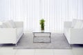 Beautiful living room with white sofa. Royalty Free Stock Photo