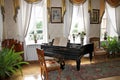 Interior living room manor house in the family estate of Lermont