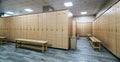 Interior of locker room in the gym